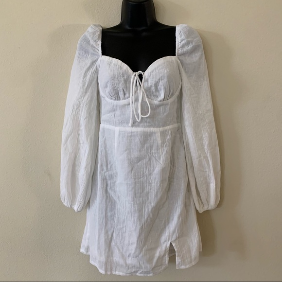 Princess Polly Alena White Long Sleeve Mini Dress - Picture 5 of 14